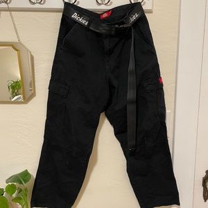 Baggy, ankle length, black, dickies carpenter pants